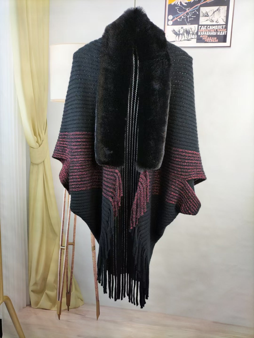 Womens knit cape