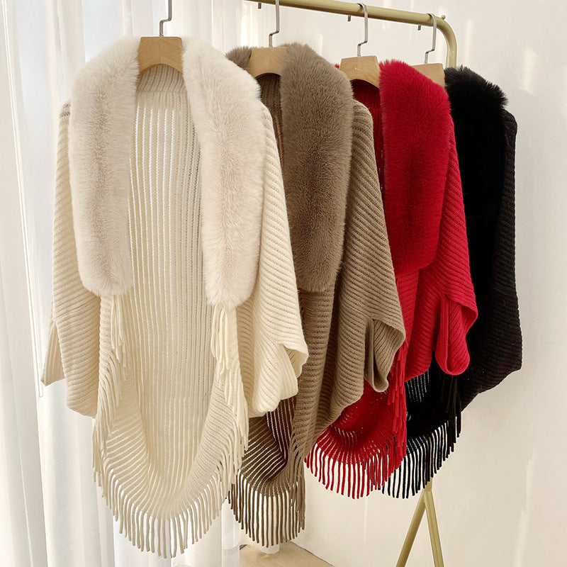Womens knit cape