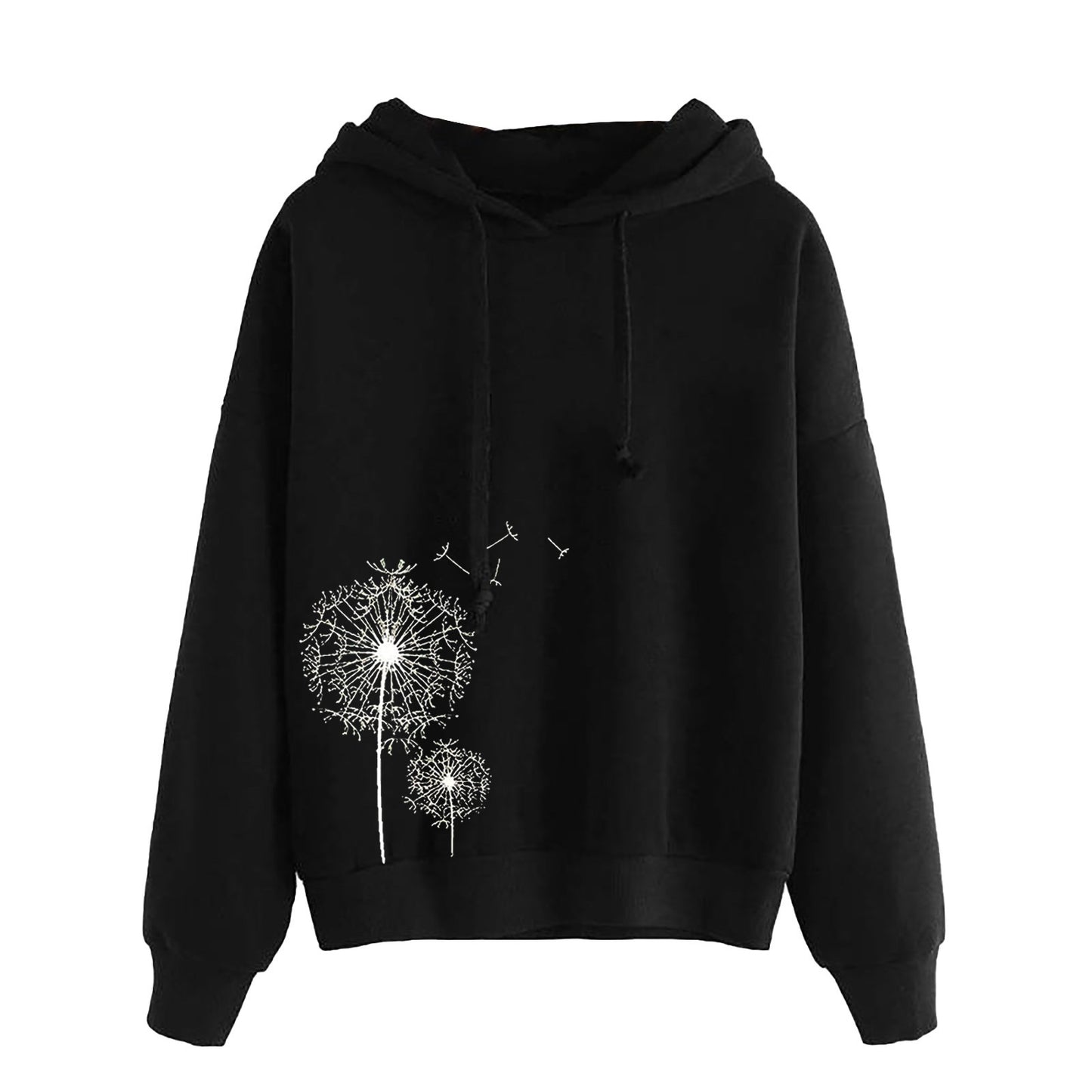 Women's Hooded Sweatshirt Loose Fit Printed Pullover