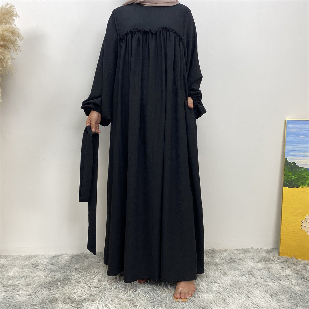 Muslim Abaya Dress with Side Pockets