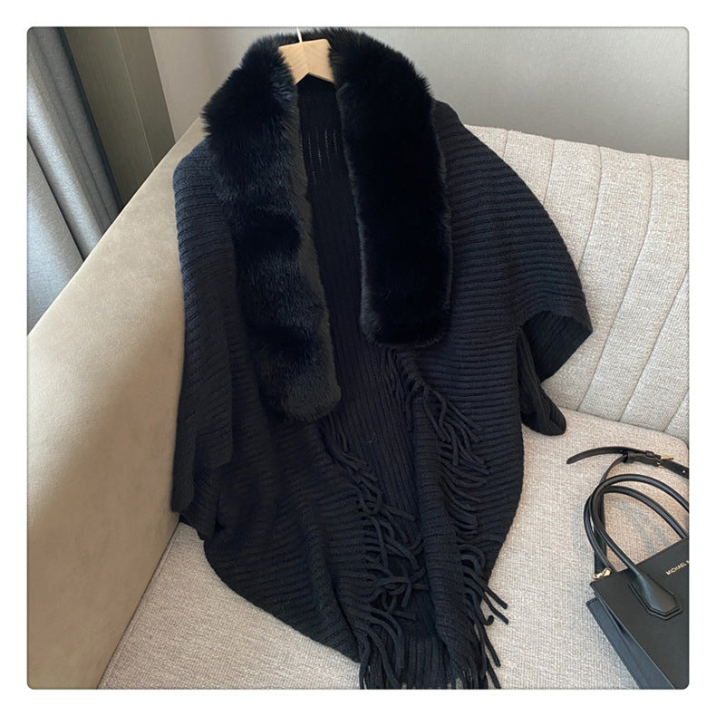 Womens knit cape