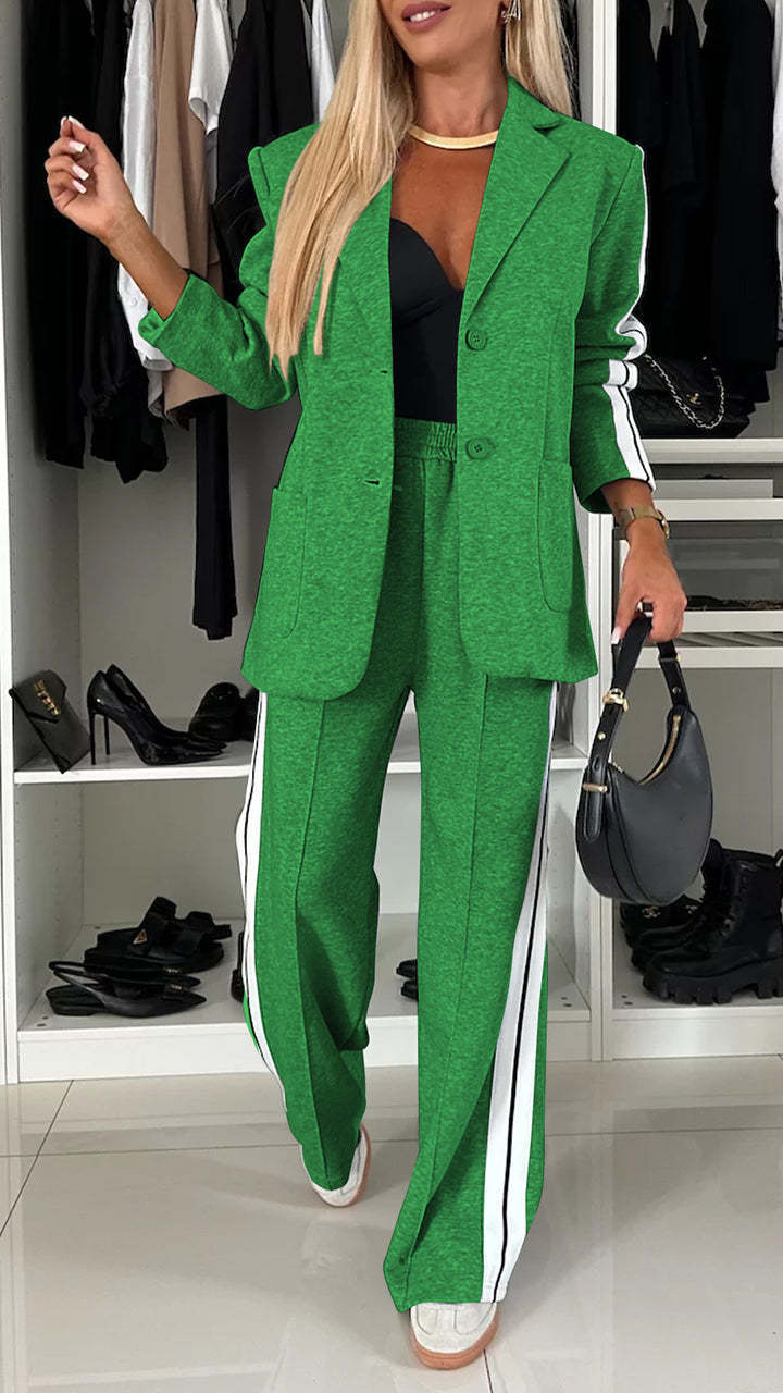 Women's Long-Sleeved Lapel Casual Suit