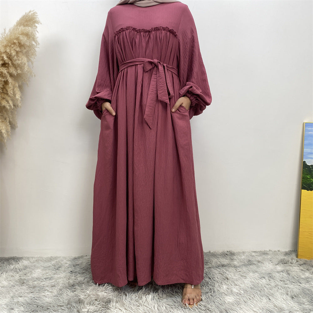 Muslim Abaya Dress with Side Pockets