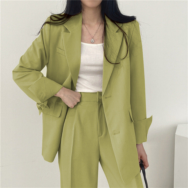 Women's Slim Fit Suit Jacket and Pants Set