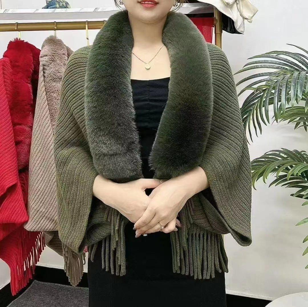 Womens knit cape