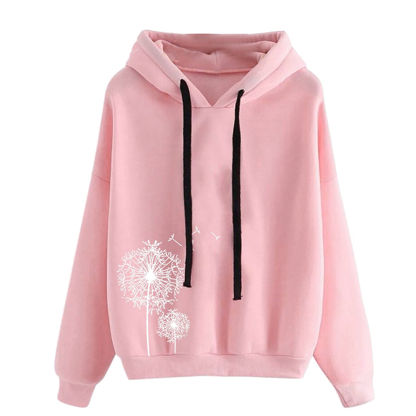 Women's Hooded Sweatshirt Loose Fit Printed Pullover