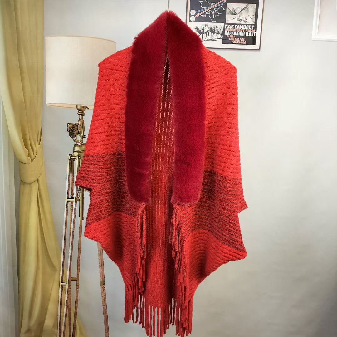 Womens knit cape