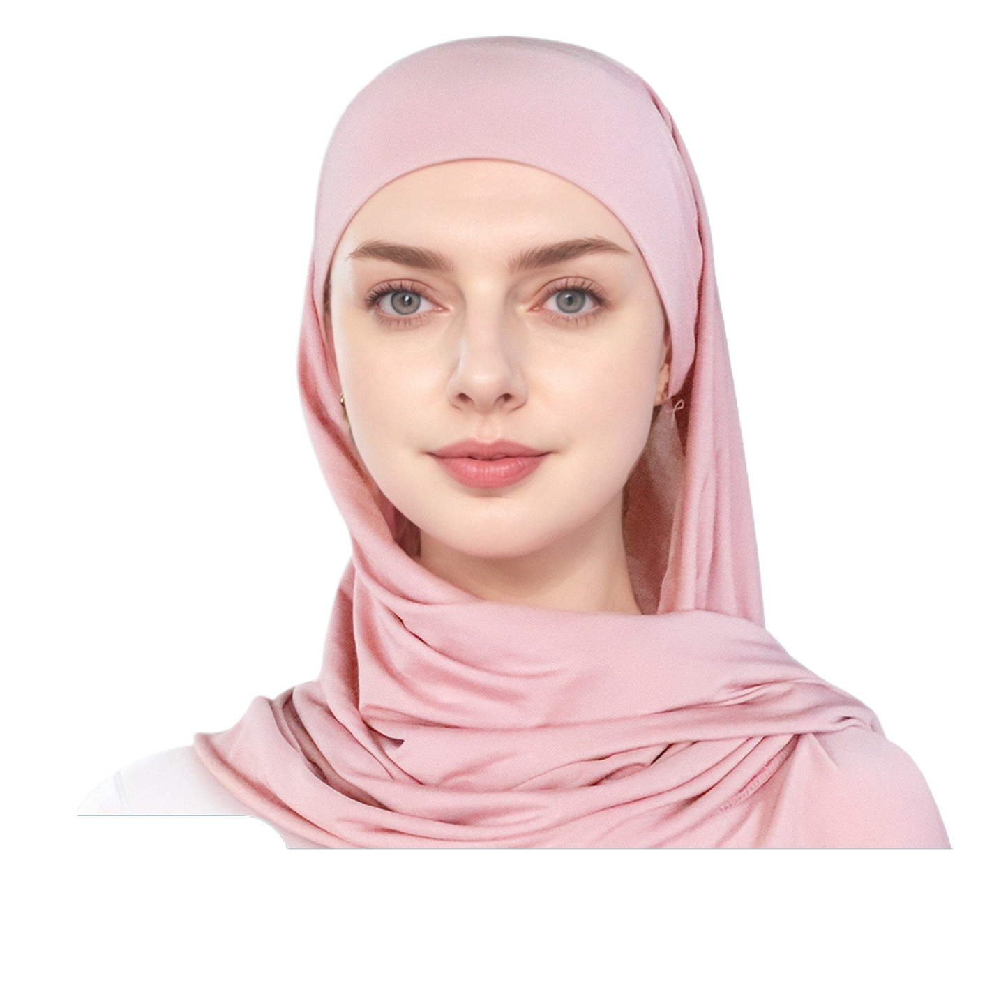 Muslim simple single-layer brim headscarf