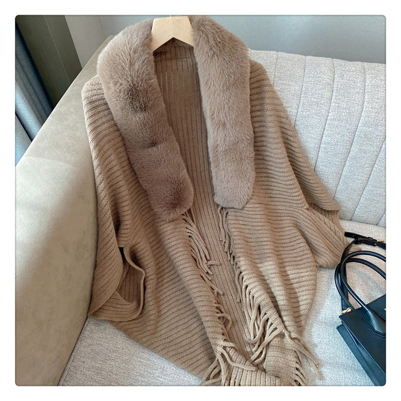 Womens knit cape
