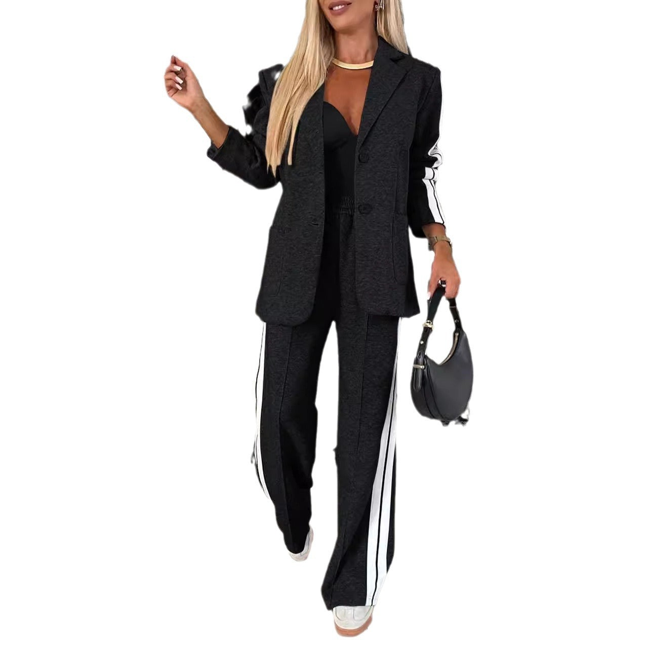 Women's Long-Sleeved Lapel Casual Suit