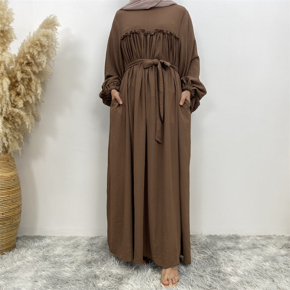 Muslim Abaya Dress with Side Pockets