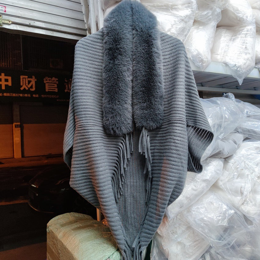 Womens knit cape