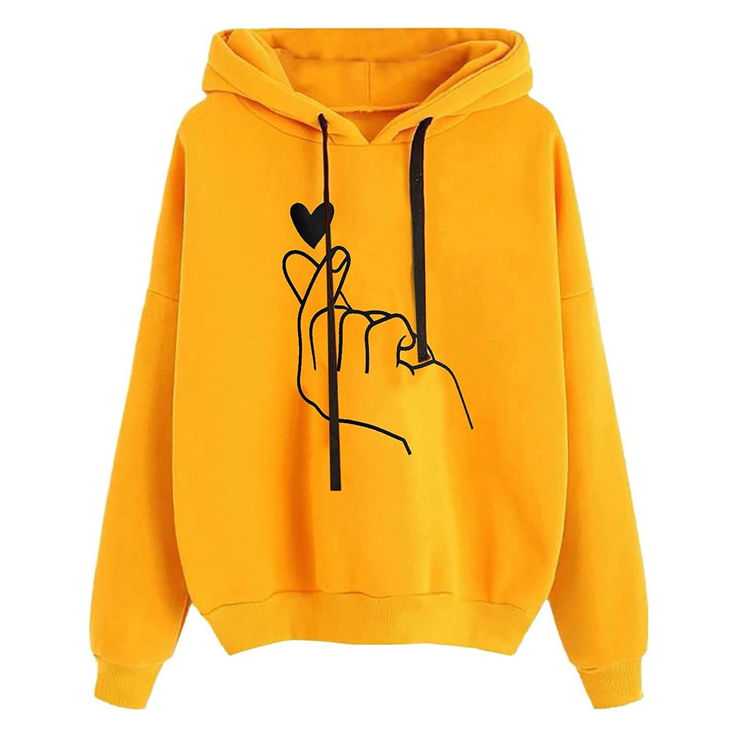Women's Hooded Sweatshirt Loose Fit Printed Pullover