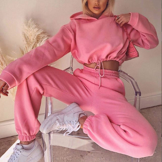 Jogging Suits For Women 2 Piece Sweatsuits Tracksuits Long Sleeve HoodieCasual Fitness Sportswear