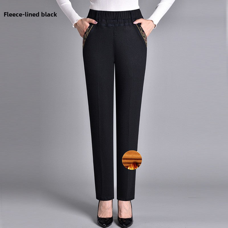 Women's Loose High Waist Elastic Jeans