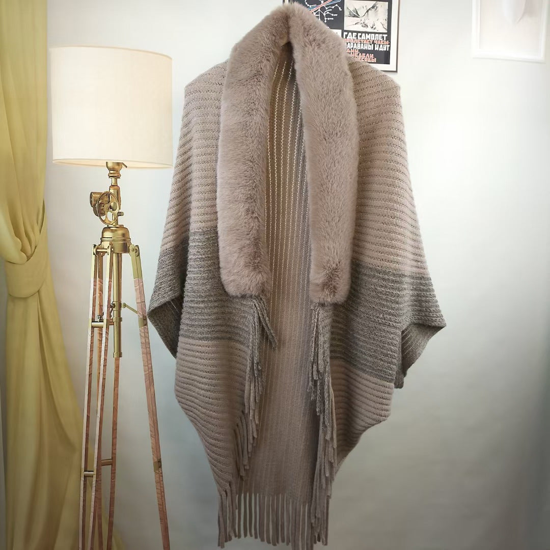 Womens knit cape