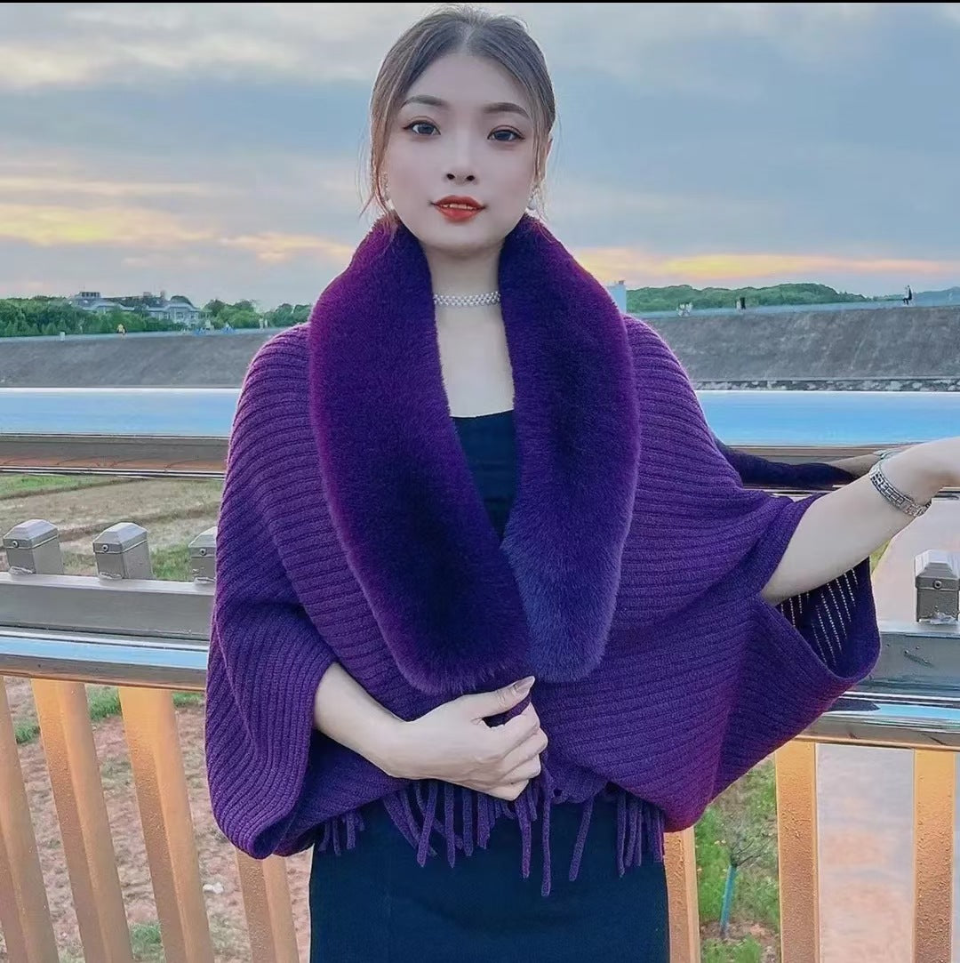 Womens knit cape