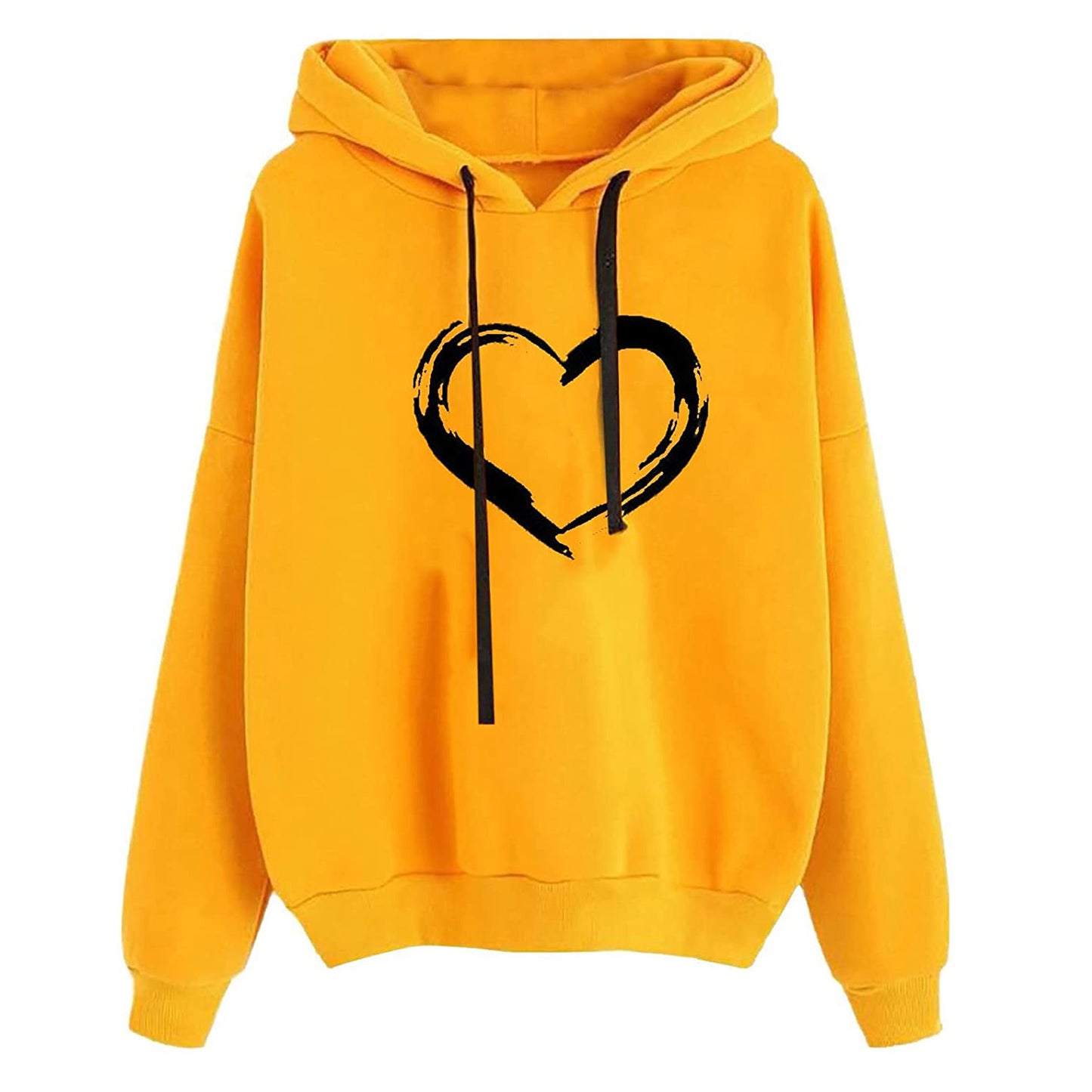 Women's Hooded Sweatshirt Loose Fit Printed Pullover