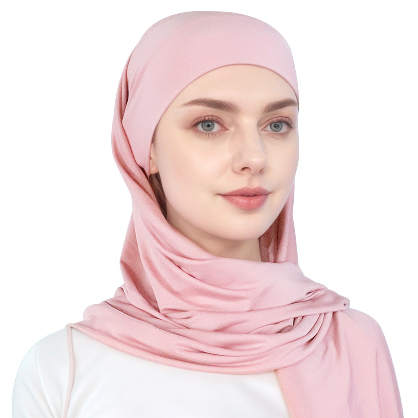 Muslim simple single-layer brim headscarf