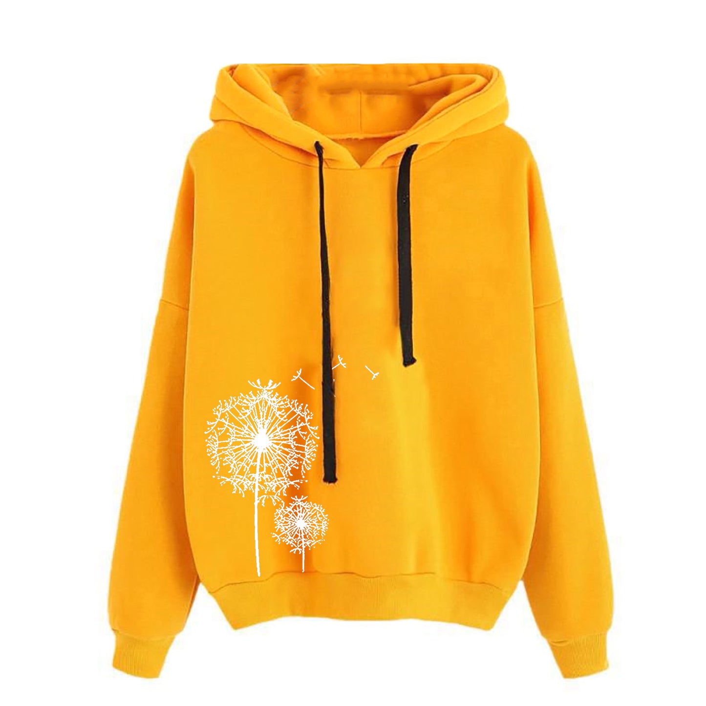 Women's Hooded Sweatshirt Loose Fit Printed Pullover