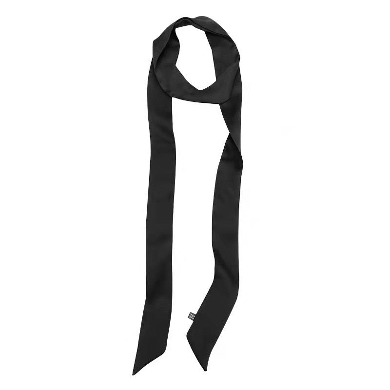 Long Solid Color Narrow Scarf for Women