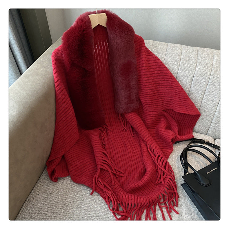 Womens knit cape