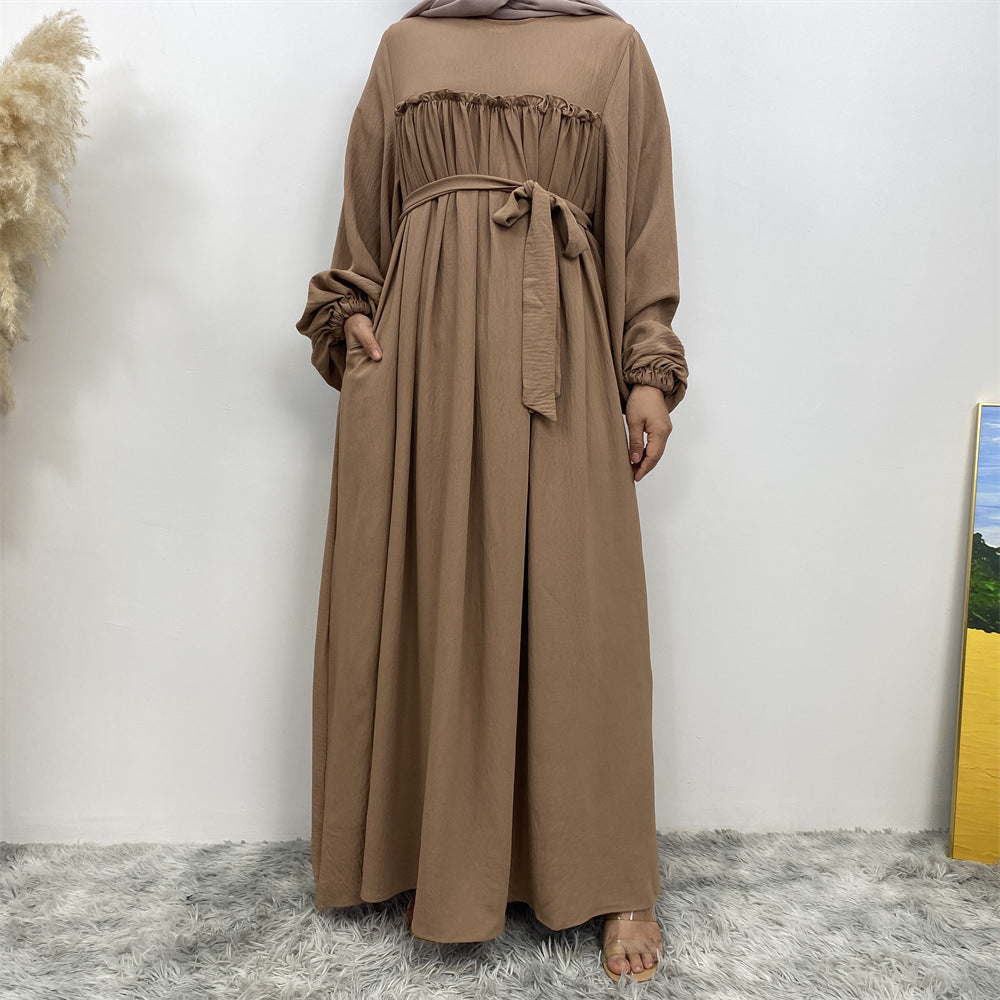 Muslim Abaya Dress with Side Pockets