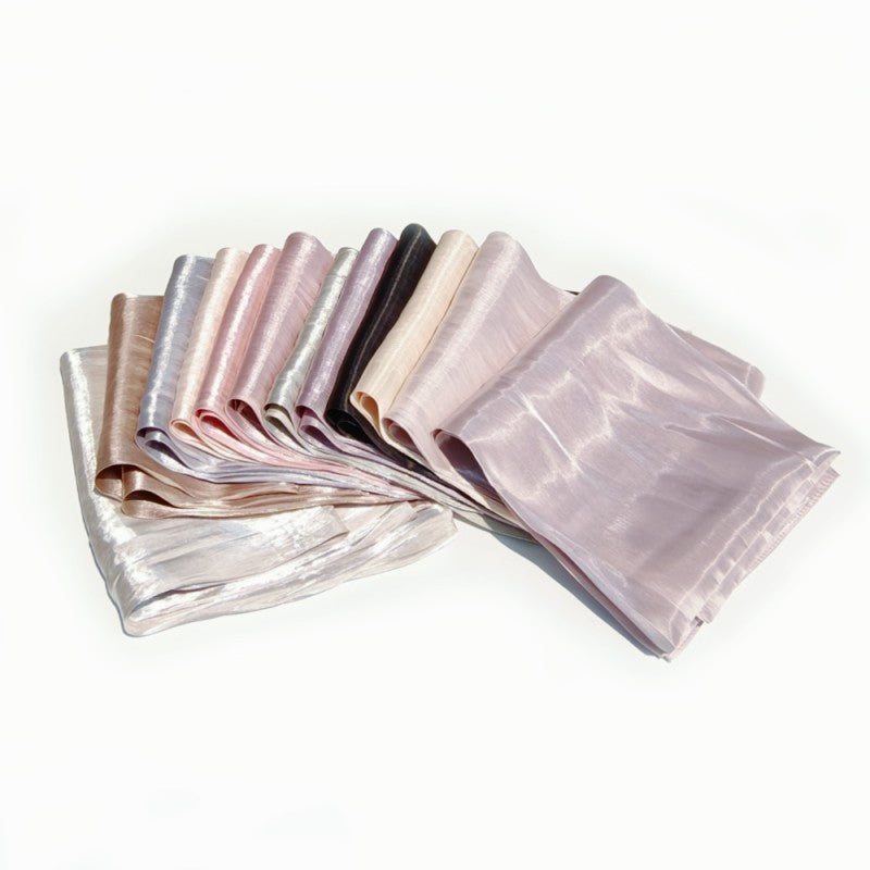 Solid-color breathable chiffon long scarf